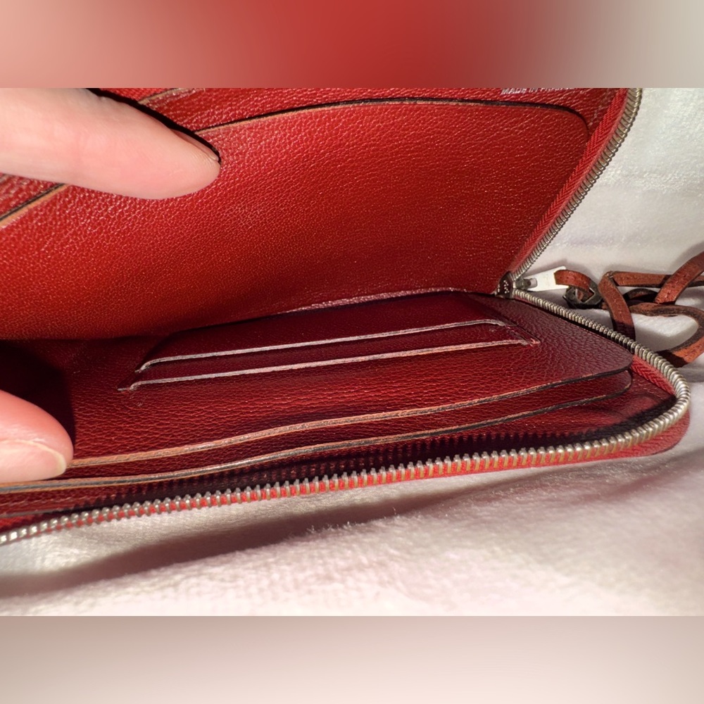 Hermès Zip Clutch Vintage, Rare Find, Excellent Condition-Rouge H- - Picture 10 of 16